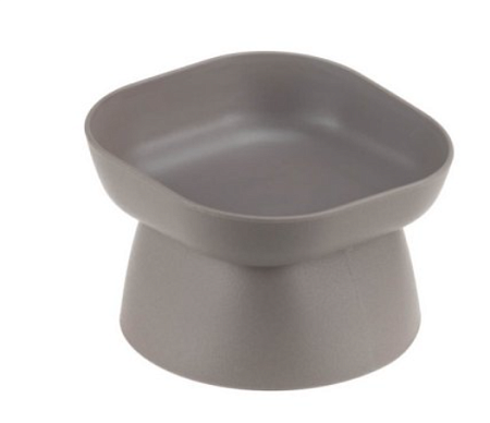 Купить homepet frost touch миска пластиковая на подставке квадратная для кошек и собак, серая
