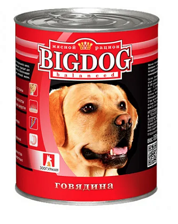 Купить Зоогурман big dog консервы для взрослых собак средних и крупных пород, с говядиной