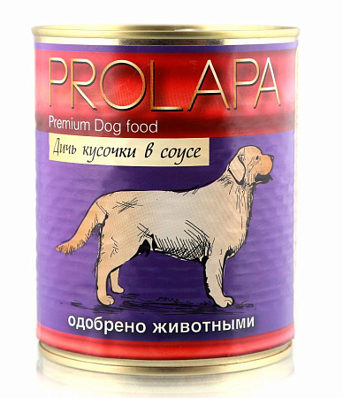 Купить prolapa premium консервы для собак дичь кусочки в соусе
