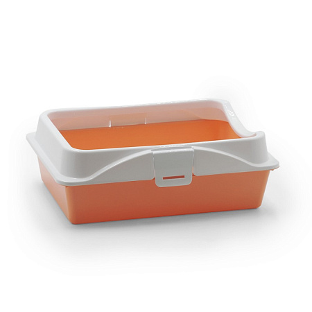 Купить zooexpress  глубокий лоток для кошек с рамкой на защелках "rich" 