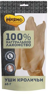 Мнямс лакомство для собак Уши кроличьи