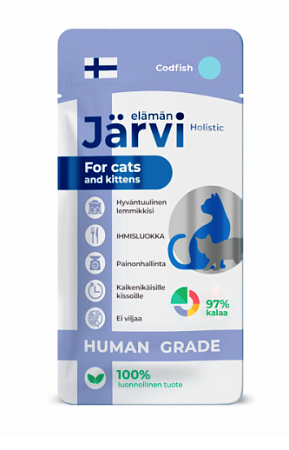 Купить jarvi Крем-суп с филе трески для кошек и котят