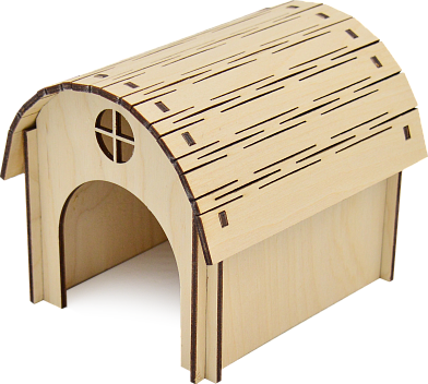ZOOexpress домик для грызунов из фанеры Полукруглый