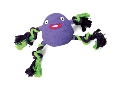 Triol HORROR игрушка для собак Фиолетовый зубастик с веревками