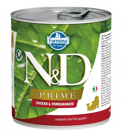 Купить farmina n&d prime puppy консервы для щенков всех пород с курицей и гранатом