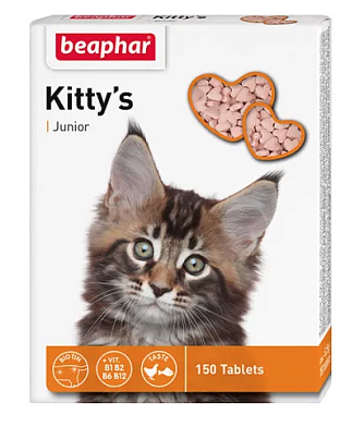 Beaphar Kitty`s Junior Лакомство для котят витаминизированное сердечки