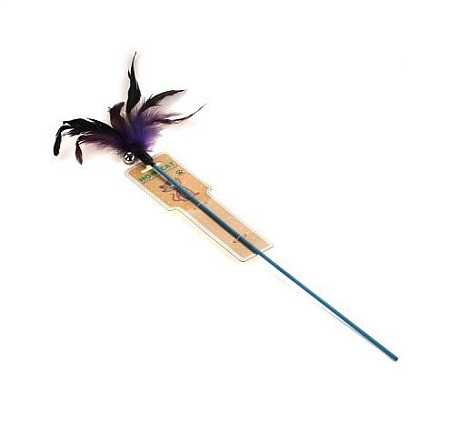 Купить homecat Игрушка для кошек дразнилка с перьями с колокольчиком