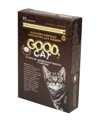 GOOD CAT Мультивитаминное лакомcтво для кошек со вкусом творога и сметаны