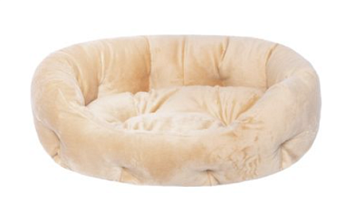 Yami-Yami лежак овальный пухлый  с подушкой для собак и кошек бежевый
