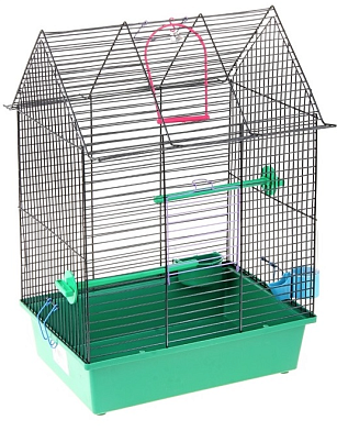 Клетка Вака фантазия-1 для птиц жердочка и поилка