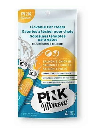 Купить pink moments пюре для кошек из филе лосося и курицы с тунцом