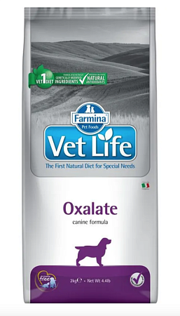 Купить farmina vet life dog oxalate сухой корм для взрослых собак всех пород при мочекаменной болезни оксалатного типа