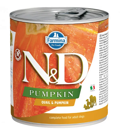 Купить farmina n&d pumpkin dog влажный беззерновой корм для взрослых собак с тыквой и перепелом