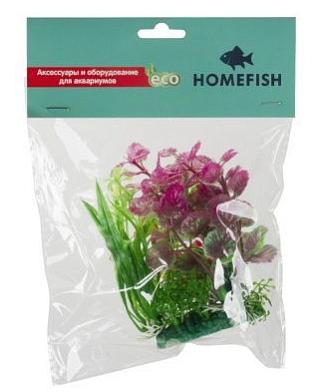 HOMEFISH Людвигия растение для аквариума пластиковое с грузом