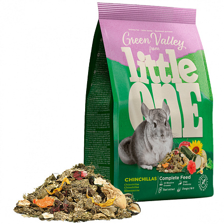Купить little one Сухой корм для шиншилл "зеленая долина" разнотравье