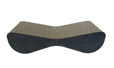 HOMECAT Clawsworld когтеточка для кошек из гофрокартона с деревянным ободком цвет эбен