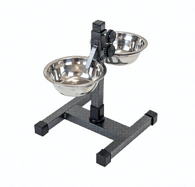 Homepet металлическая регулируемая подставка с мисками для собак и кошек шагрень