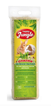 Купить happy jungle Опилки для грызунов Зеленое яблоко