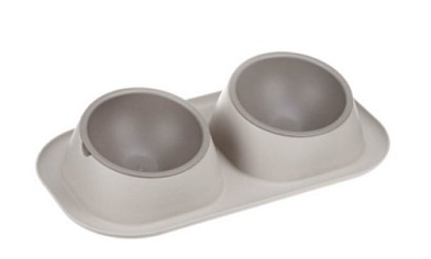 HOMEPET Frost Touch Maxi миска двойная пластиковая для собак, капучино