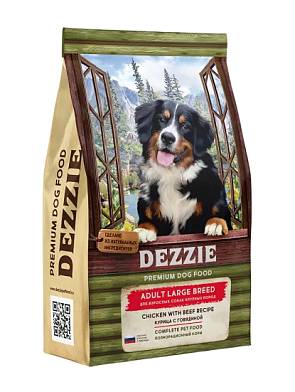 Dezzie Adult Dog Large Breed сухой корм для взрослых собак крупных пород с курицей и говядиной