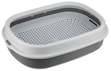 Купить homecat frost touch туалет для кошек с низким бортом и сеткой смоки