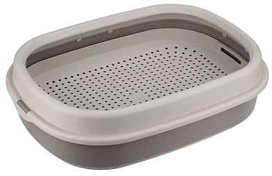 HOMECAT Frost Touch туалет для кошек с низким бортом и сеткой капучино