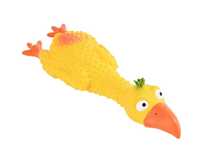 HOMEPET игрушка для собак курица с пищалкой латекс