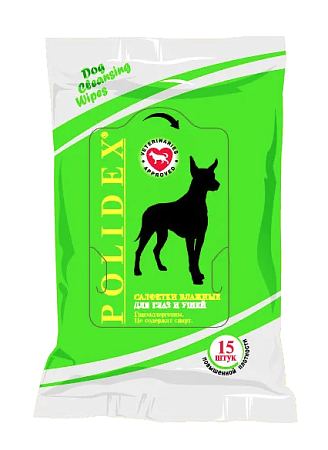 Купить polidex салфетки влажные для собак для глаз и ушей