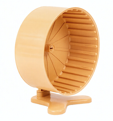 Homepet игрушка колесо пластиковое для грызунов с подставкой бежевое