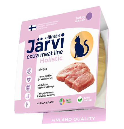 Купить jarvi extra meat line влажный корм для кошек и котят мясные волокна из индейки в желе (ламистер)