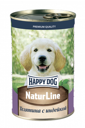 Купить happy dog консервы для щенков телятина с индейкой