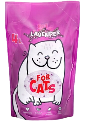 For Cats наполнитель для кошек силикагель Лаванда