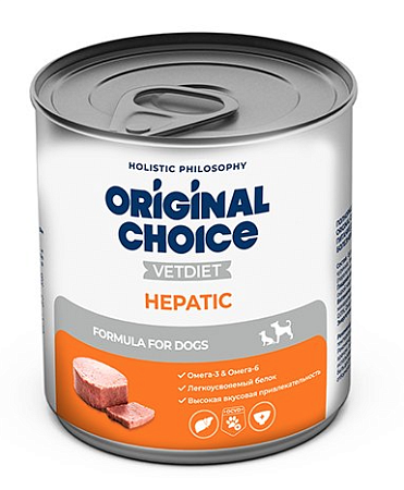 Купить original choice vetdiet hepatic консервы диетическое полнорационное питание для собак и щенков профилактика болезней печени