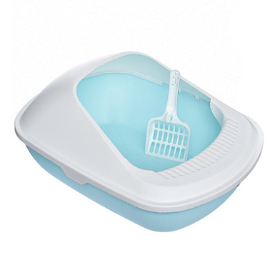 Green Petcare туалет для кошек пластиковый с ободом, синий