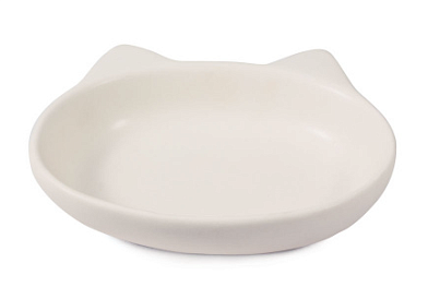 Triol Белоснежка миска керамическая для кошек белая