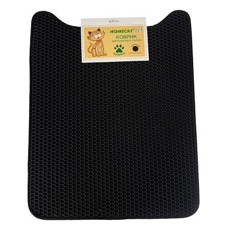 Купить homecat eva коврик для кошачьего туалета двойной прямоугольный с выемкой черный