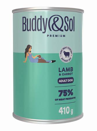 Купить buddy&sol premium консервы для собак всех пород с индейкой, ягненком и морковью