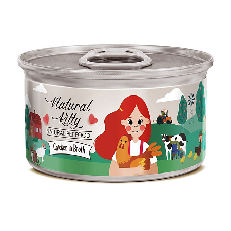 Купить pettric natural kitty консервы для кошек курица в бульоне