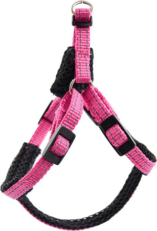 Купить zooexpress fresh line шлейка быстросъемная с сеткой для собак, малиновая