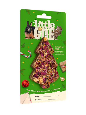 Little One Новогодняя елочка. Новогоднее лакомство-игрушка для морских свинок, кроликов, шиншилл и дегу