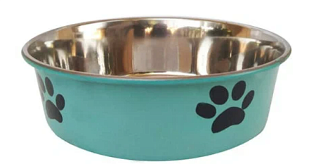 Купить homepet heavy Лапки миска металлическая утяжеленная для собак и кошек, зеленая