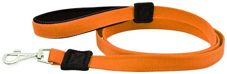 Купить zooexpress fresh line поводок с мягкой ручкой для собак, апельсиновый