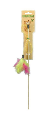 Homecat дразнилка для кошек Перья на пружинке