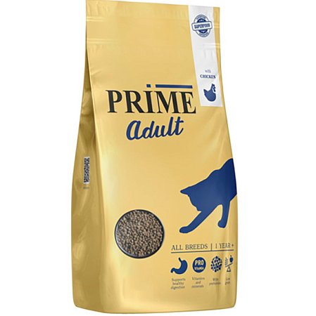 Купить prime adult сухой корм для взрослых кошек, с курицей