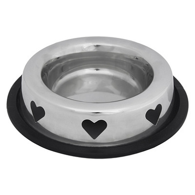Tappi Паур миска металлическая с резинкой для собак и кошек