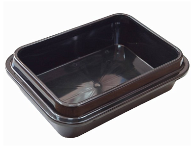  Сибирская кошка Туалет Премиум для кошек глубокий с бортиком, черный