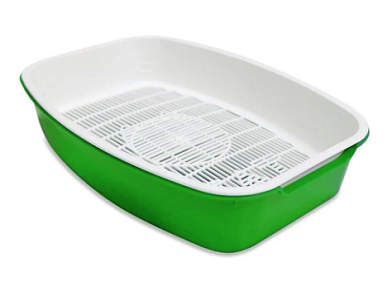 ZOOexpress туалет для кошек КЭТ малый с сеткой зелёный