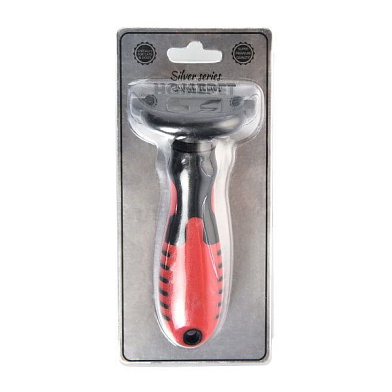 Homepet SILVER SERIES  расческа триммер для собак и кошек 63 зуба