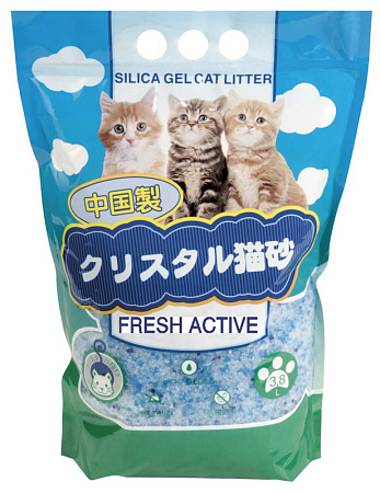 Купить dr. alex hakase arekkusu cristals fresh active наполнитель для кошек силикагель с гранулами, морской бриз