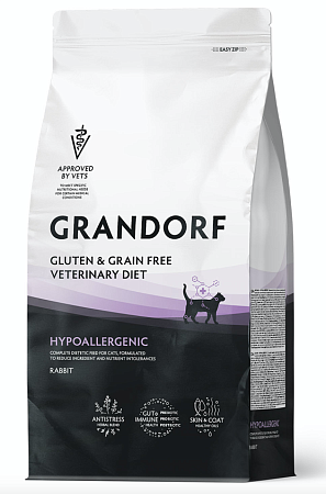 Купить grandorf veterinary diet cat hypoallergenic полнорационный диетический сухой корм для кошек с пищевой аллергией или непереносимостью